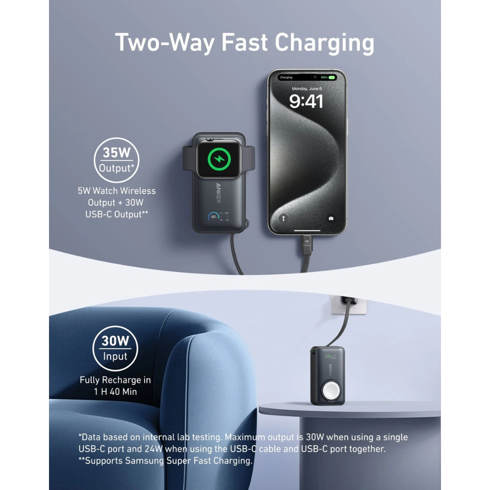 Anker MagGo Power Bank 10K 35W For Apple Watch