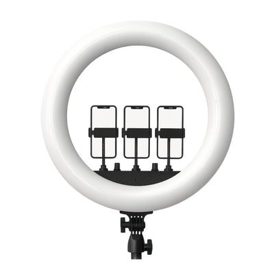 Rtako 18-inch Ring Light with 3 Phone Holder