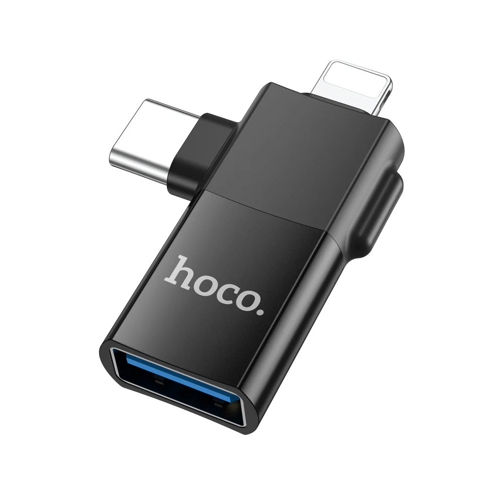 Hoco 2 in 1 USB Adapter UA17 image 0