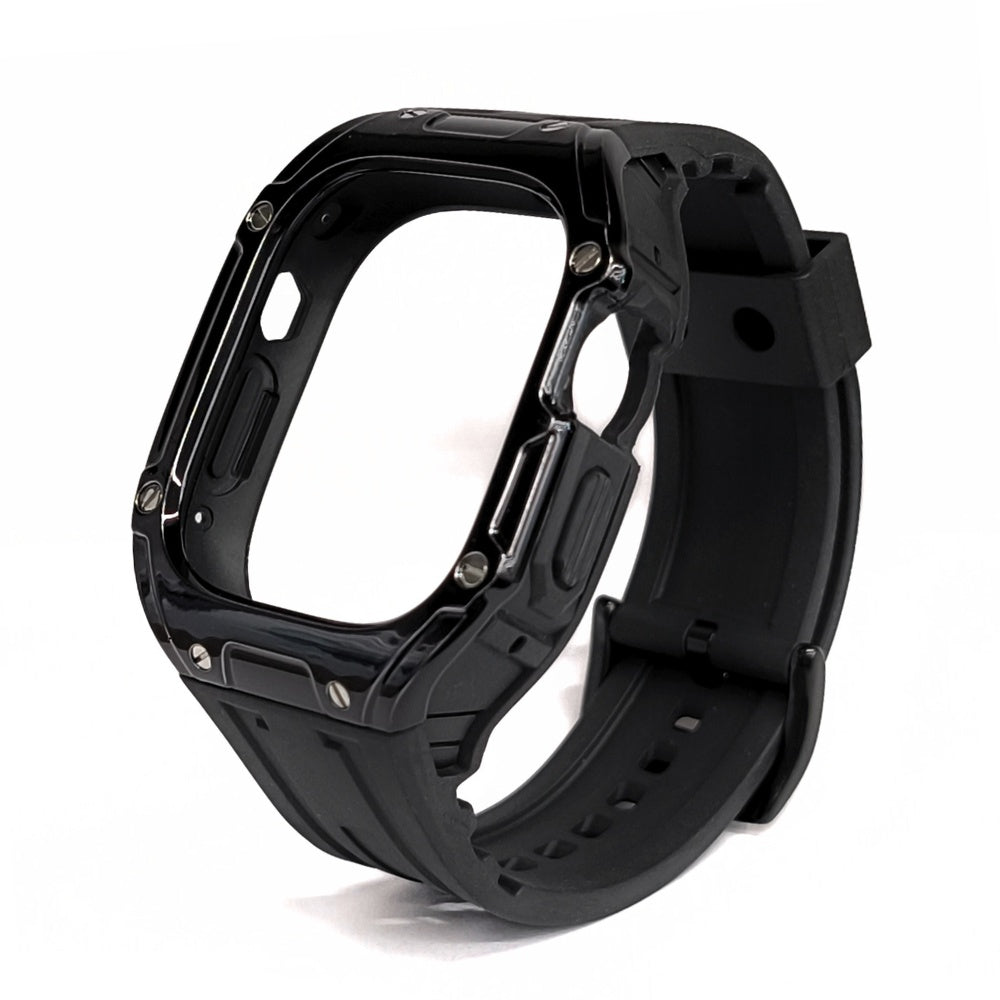 Coteci Integrated Case Strap for Apple Watch Ultra 49mm - Black / Black image