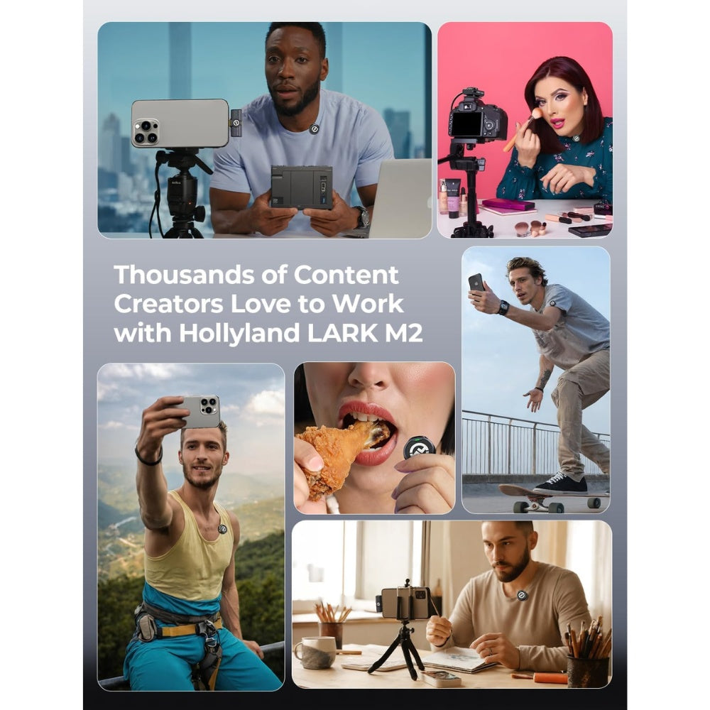 Hollyland Lark M2 Wireless Lavalier Microphone Combo image 8