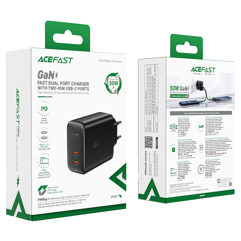 AceFast PWRup PD50W Dual USB-C Port Charger A29 image 4