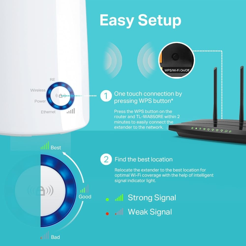 Tp-Link Wifi Range Extender N300 TL-WA850RE image 2