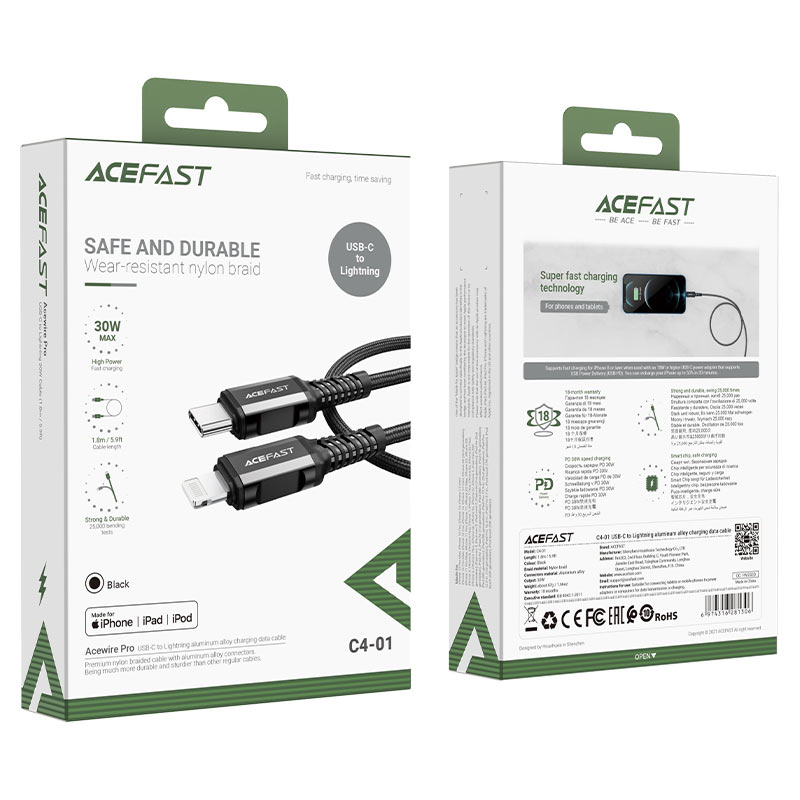 AceFast USB-C to Lightning Charging Data Cable C4-01 image 3