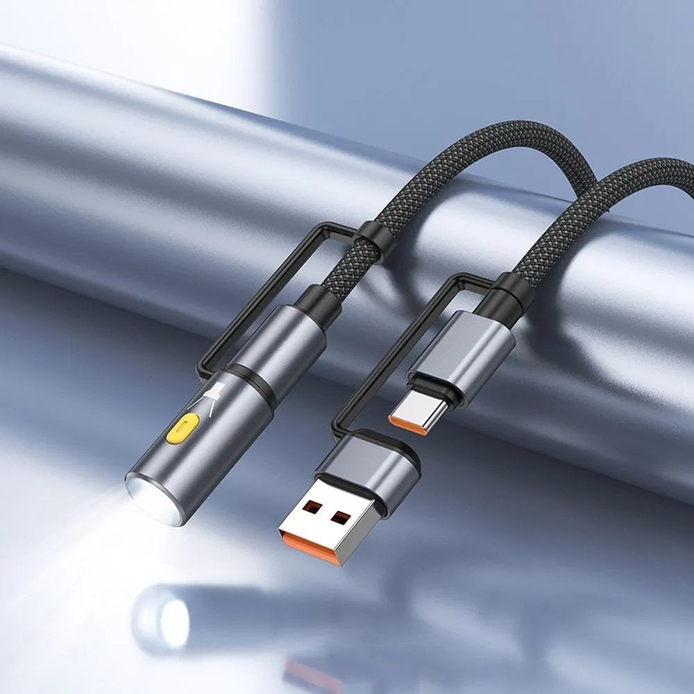 Hoco All in One Charging Cable USB-C with Led Light U138 image 1
