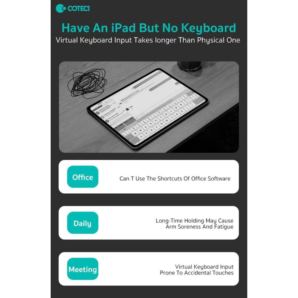 Coteci Folding Keyboard with TouchPad image 3