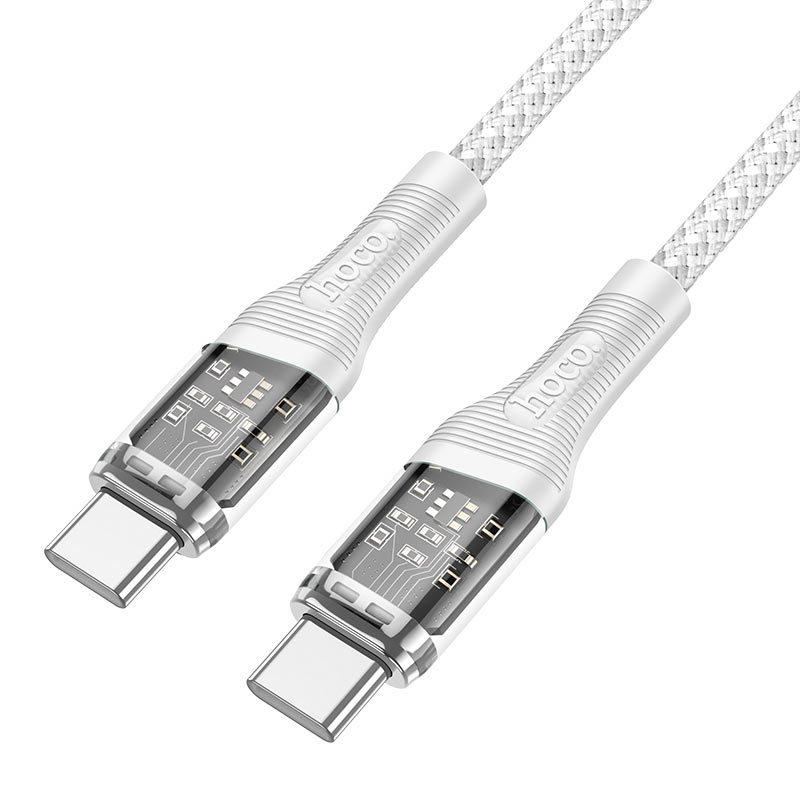 Hoco 60W Transparent Braided USB-C Cable U111 image 0