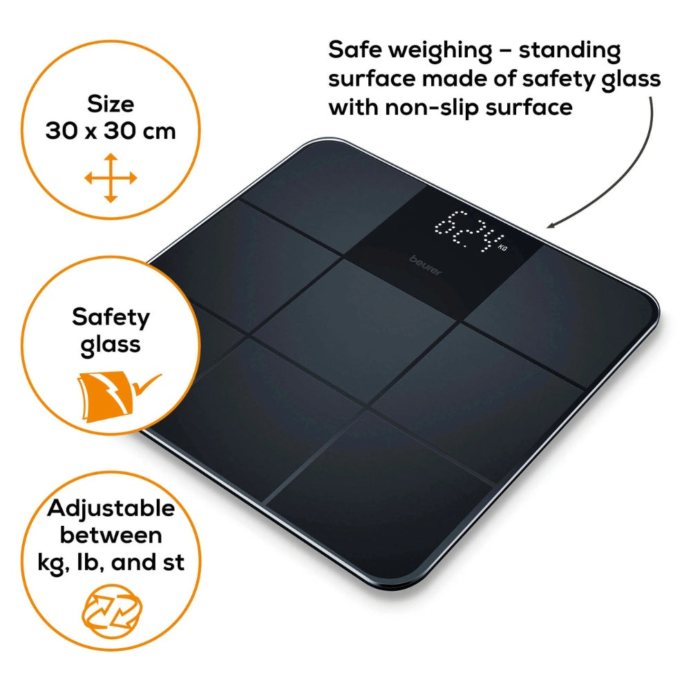 Beurer Glass Bathroom Scale GS235 image 3