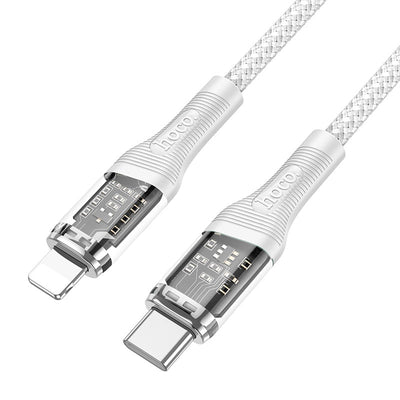 Hoco 20W Transparent Braided USB-C to Lightning Cable U111 image 0