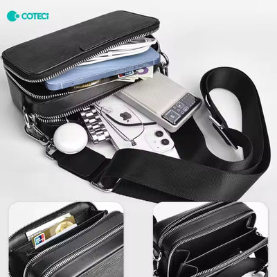 Coteci Luxury Genuine Leather Square Satchel Bag image 1