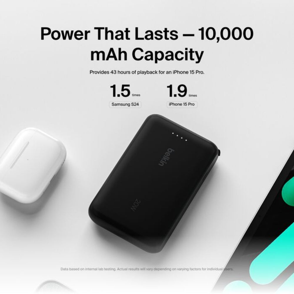 Belkin BoostCharge Power Bank 10K 20W with Integrated Cable image 3