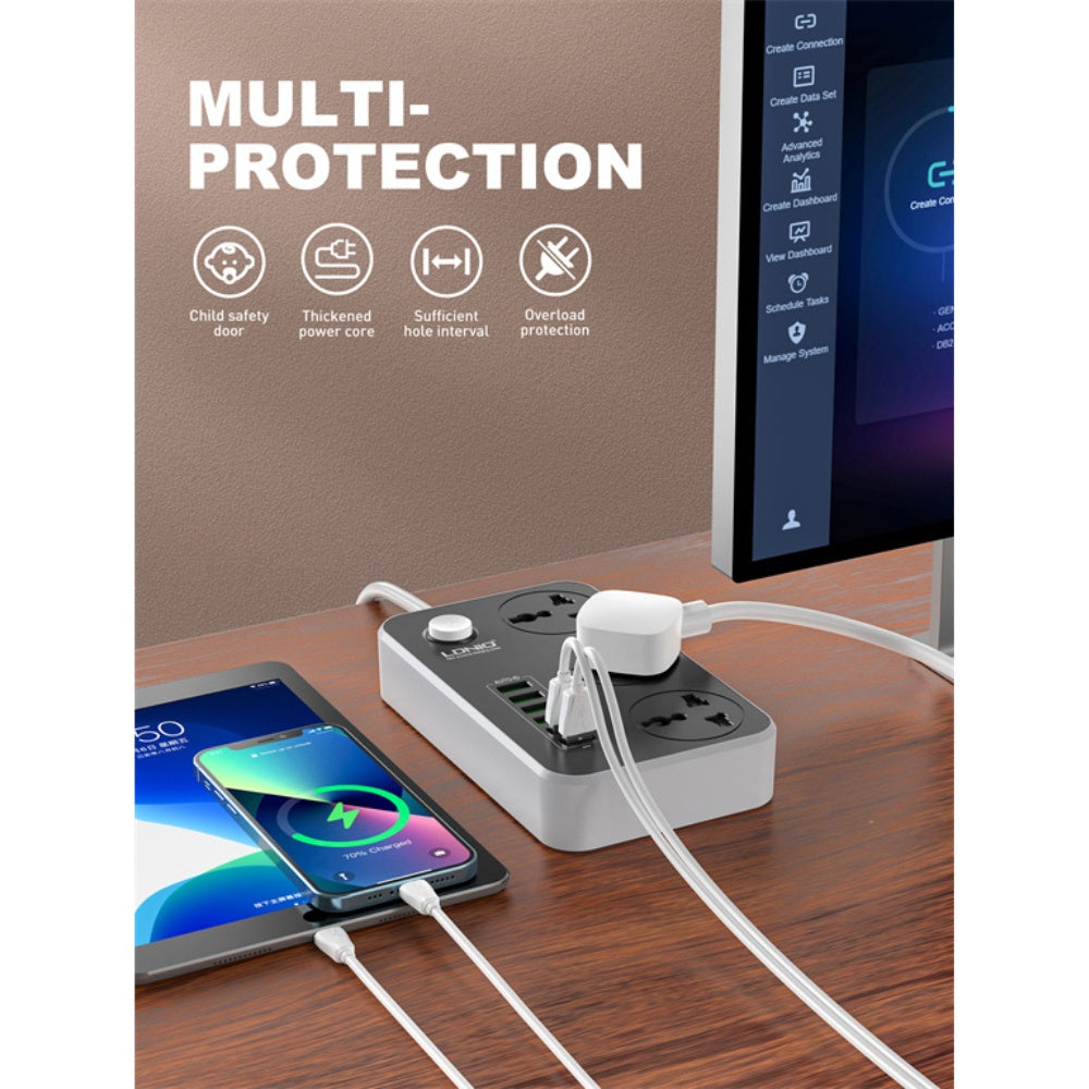 Ldnio 3 AC Outlets EU Power Strip SE3604 2500W image 2