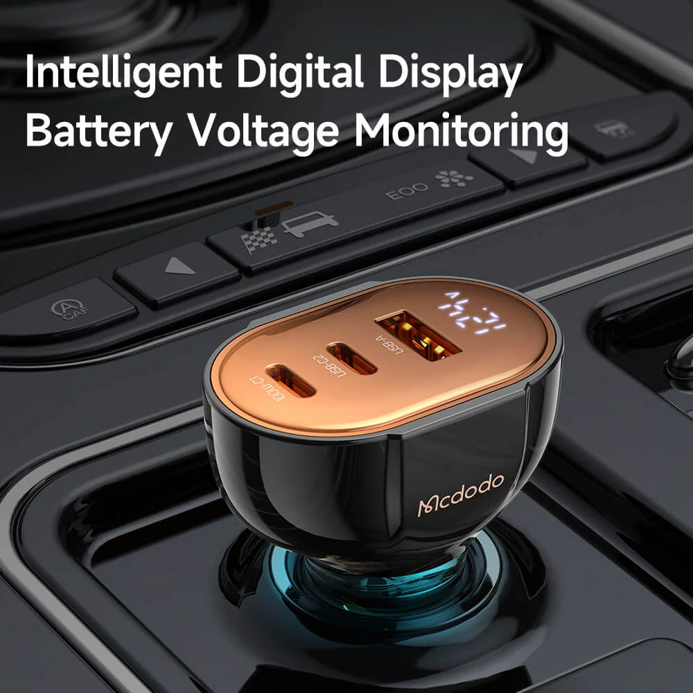 Mcdodo 100W 3-Port PD Car Charger image 3
