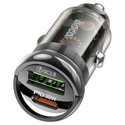 Hoco Dual Port Car Charger 30W Z53A image 1