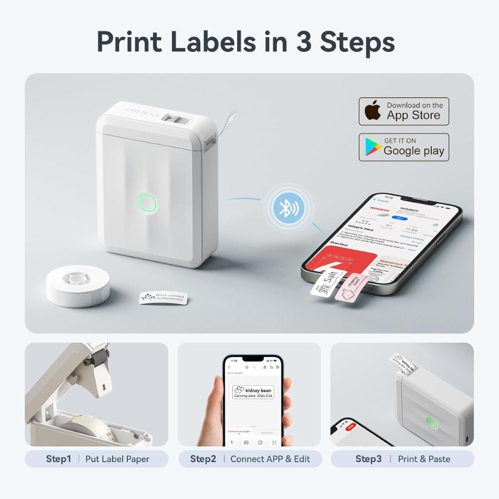 NIIMBOT D110 Label Maker Machine Thermal Printer with Tape image 2