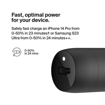 Belkin BoostCharge 30W USB-C Car Charger with USB-C Cable image 1