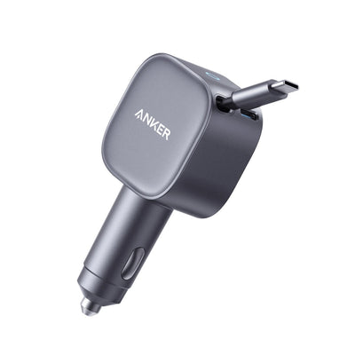 Anker USB-C Car Charger 75W Built-In Retractable Cable image 0