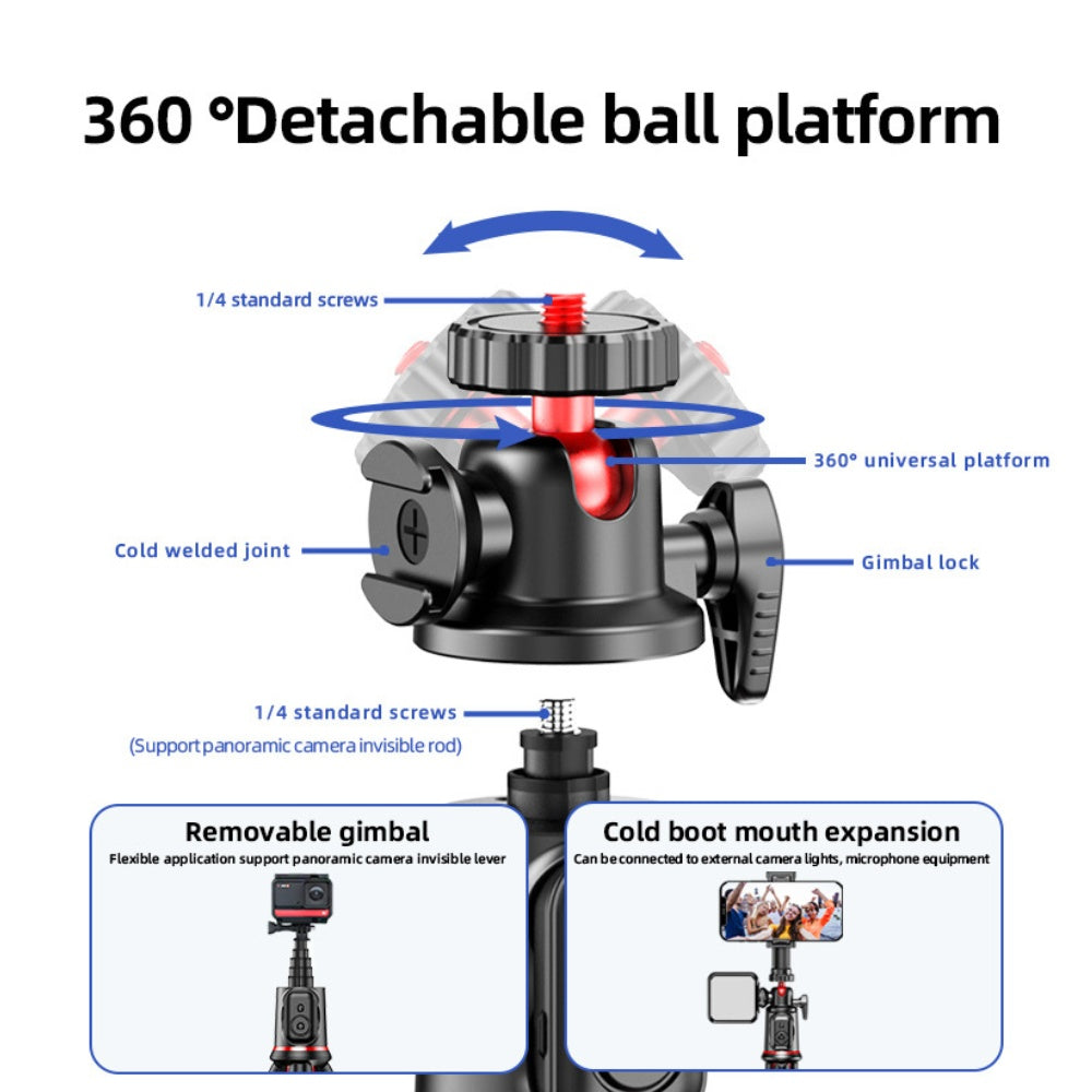 Rtako Octopus Extendable Tripod Selfie Stick image 4