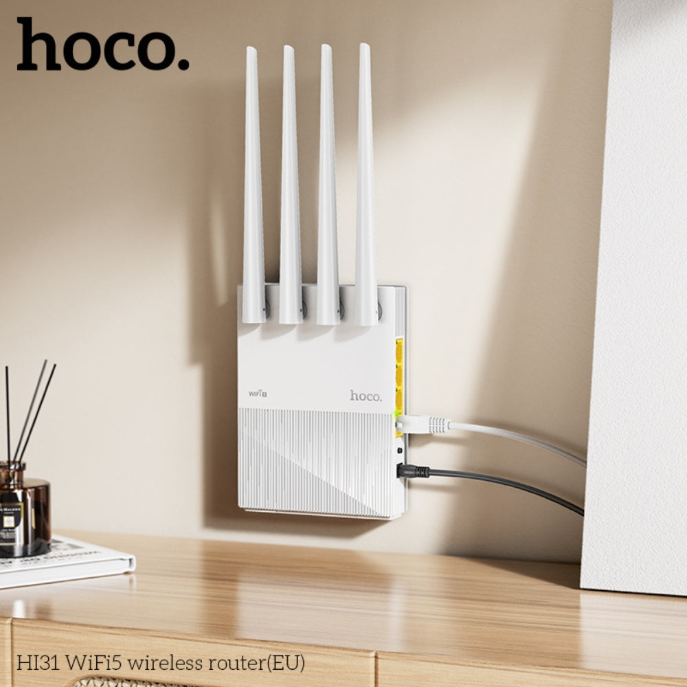 Hoco Wireless Router Wifi5 4 Antennas 2.4GHz HI31 image 3