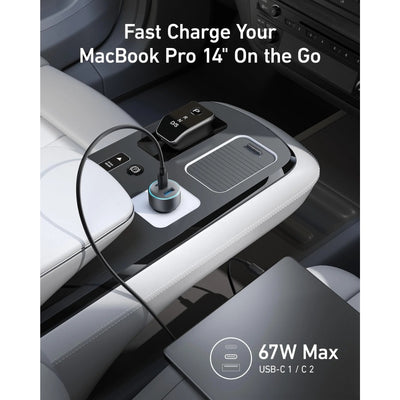 Anker 67W Triple Port Car Charger with USB-C Cable image 1