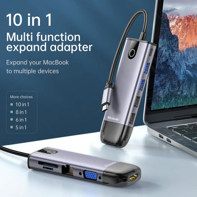 Mcdodo USB-C 10 in 1 Dongle HUB HU-742 image 1