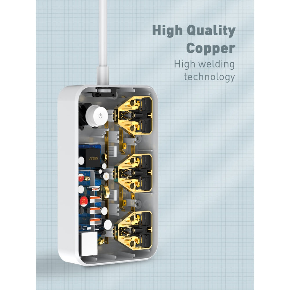 Ldnio 3 AC Outlets EU Power Strip SC3412 2500W image 2