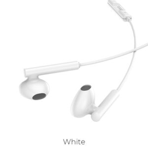 hoco m64 melodious wired control earphones with mic white