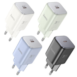 hoco n43 vista pd30w single port wall charger eu colors