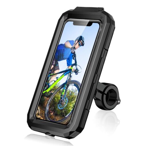 Motorcycle Waterproof Phone Holder with Mirror Mount