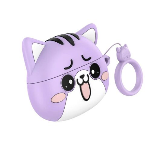 Hoco TWS Earbuds with Silicone Case EW48 - Purple Cat